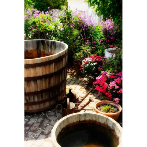 The Garden Nook II Gold Ornate Wood Framed Art Print with Double Matting by Hausenflock, Alan
