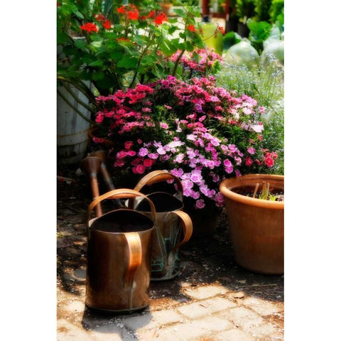 The Garden Nook IV Gold Ornate Wood Framed Art Print with Double Matting by Hausenflock, Alan
