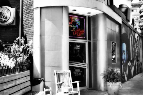 Neighborhood Diner IV White Modern Wood Framed Art Print with Double Matting by Hausenflock, Alan