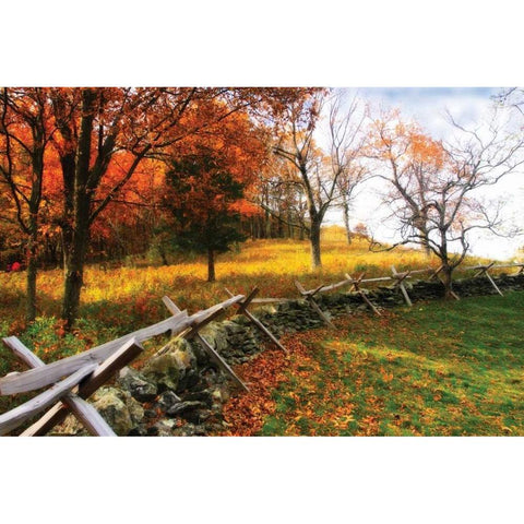 Fire Ridge II White Modern Wood Framed Art Print by Hausenflock, Alan