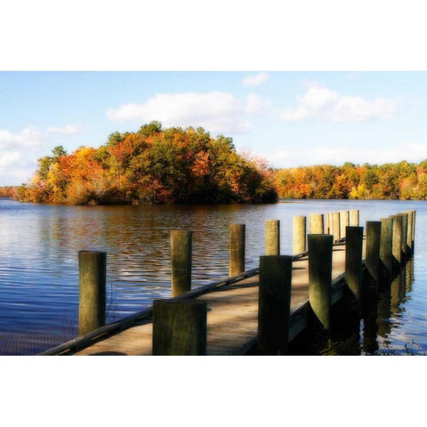 Greenwood Lake I White Modern Wood Framed Art Print by Hausenflock, Alan