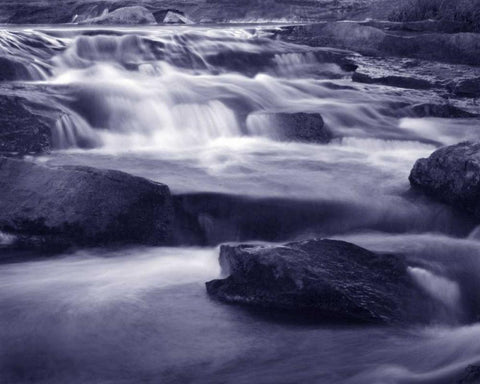 Moving Water II Black Ornate Wood Framed Art Print with Double Matting by Larson, Scott
