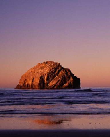Bandon I White Modern Wood Framed Art Print with Double Matting by Leahy, Ike