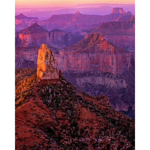 Mt. Hayden I White Modern Wood Framed Art Print by Leahy, Ike