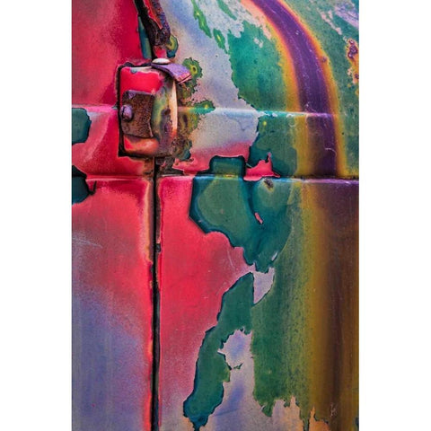 Layers of Color I White Modern Wood Framed Art Print by Mahan, Kathy