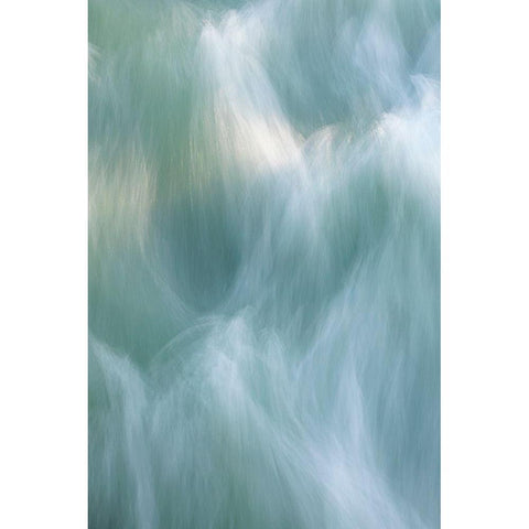 The Art of Flowing Water II Black Modern Wood Framed Art Print with Double Matting by Mahan, Kathy
