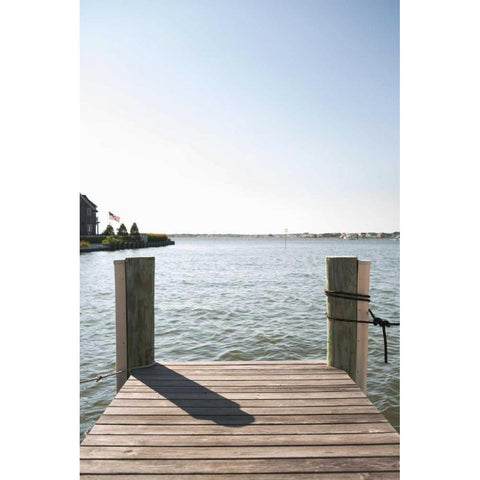 Dock View I Gold Ornate Wood Framed Art Print with Double Matting by Millet, Karyn