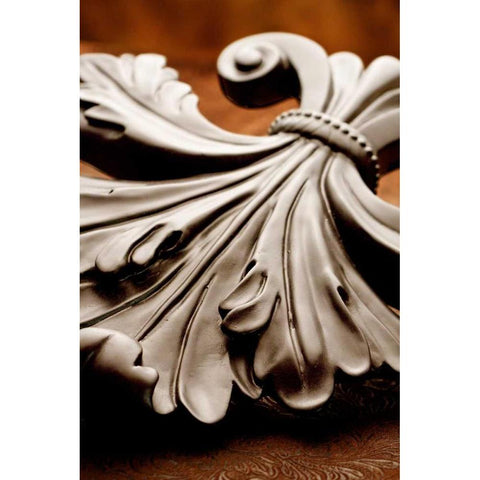 Fleur de Lis I Black Modern Wood Framed Art Print with Double Matting by McNemar, C. Thomas