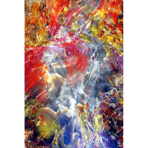 Silica Stream Gold Ornate Wood Framed Art Print with Double Matting by Taylor, Douglas