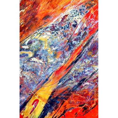 Stone Fire Gold Ornate Wood Framed Art Print with Double Matting by Taylor, Douglas