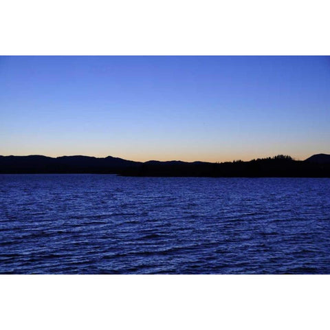 Water Sky Blue Gold Ornate Wood Framed Art Print with Double Matting by Thomas, Logan