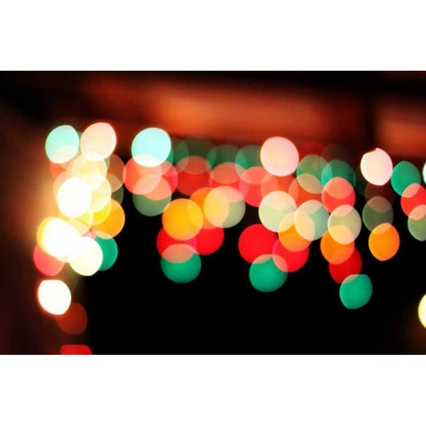 Bokeh II Black Modern Wood Framed Art Print by White, Leesa