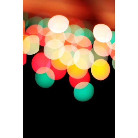 Bokeh III Gold Ornate Wood Framed Art Print with Double Matting by White, Leesa