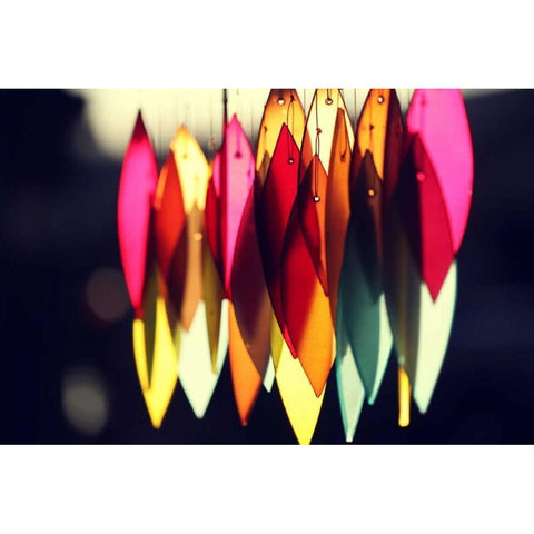 Chimes III Black Modern Wood Framed Art Print by White, Leesa