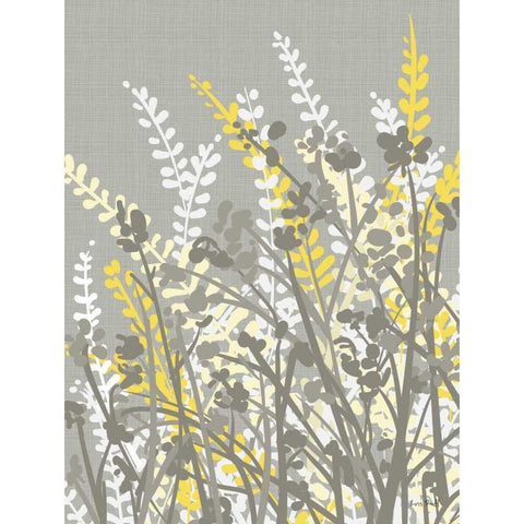 Yellow Meadow I Gold Ornate Wood Framed Art Print with Double Matting by Ruff, Kris