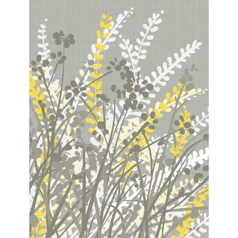 Yellow Meadow II Gold Ornate Wood Framed Art Print with Double Matting by Ruff, Kris