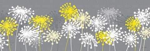 Dandelion Panel White Modern Wood Framed Art Print with Double Matting by Ruff, Kris