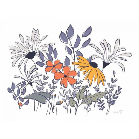 Primavera Garden I Gold Ornate Wood Framed Art Print with Double Matting by Ruff, Kris