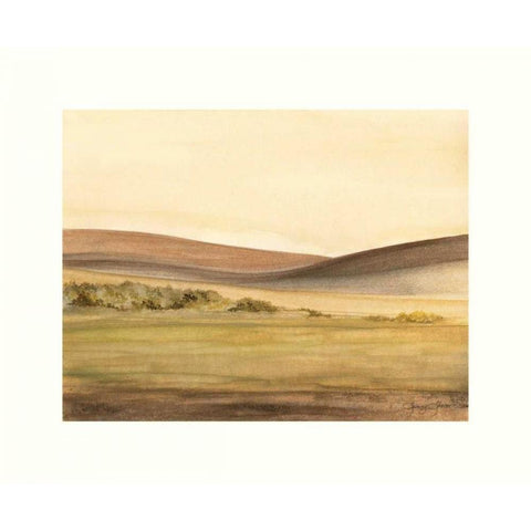 Waterville Fields Gold Ornate Wood Framed Art Print with Double Matting by Sheler, Sammy