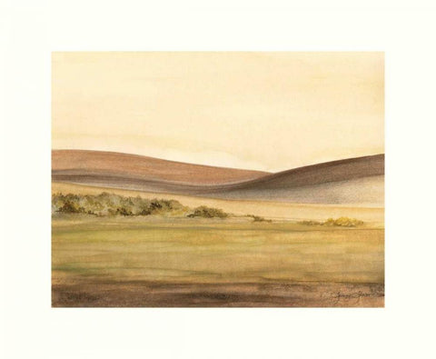 Waterville Fields White Modern Wood Framed Art Print with Double Matting by Sheler, Sammy