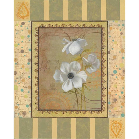 Anemones White Modern Wood Framed Art Print by Smith, Pamela