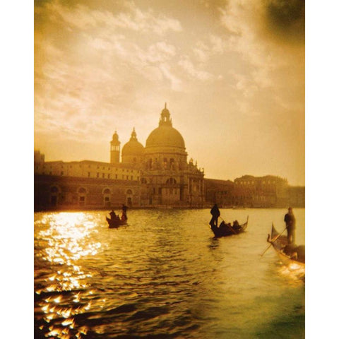 Venezia Sunset I Black Modern Wood Framed Art Print with Double Matting by Clayton-Thompson, Philip