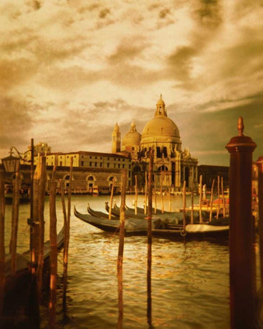 Venezia Sunset II White Modern Wood Framed Art Print with Double Matting by Clayton-Thompson, Philip