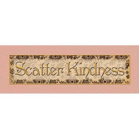 Scatter Kindness White Modern Wood Framed Art Print by Williams, Todd