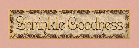 Sprinkle Goodness White Modern Wood Framed Art Print with Double Matting by Williams, Todd