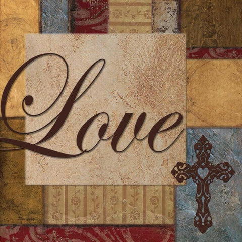 Love White Modern Wood Framed Art Print by Williams, Todd