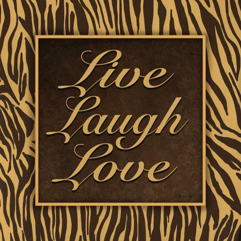Live - Laugh - Love II Black Modern Wood Framed Art Print by Williams, Todd