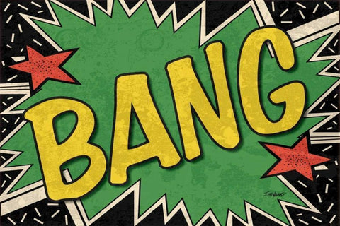 Bang Black Ornate Wood Framed Art Print with Double Matting by Williams, Todd