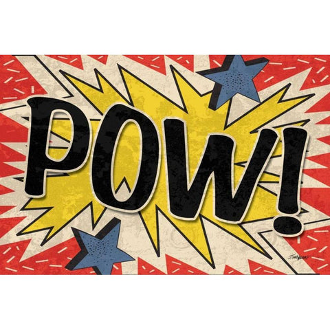 Pow Black Modern Wood Framed Art Print with Double Matting by Williams, Todd