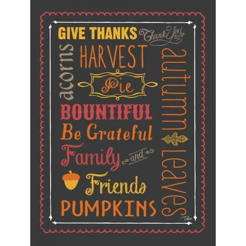 Autumn Words White Modern Wood Framed Art Print by Woo, Teresa