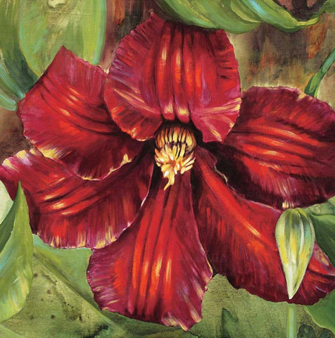 Rosa Odorada Black Ornate Wood Framed Art Print with Double Matting by Werbelow, Selina