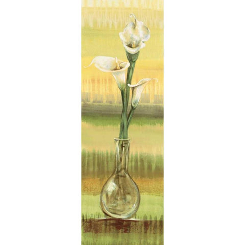 Calla Lilies Black Modern Wood Framed Art Print by Werbelow, Selina