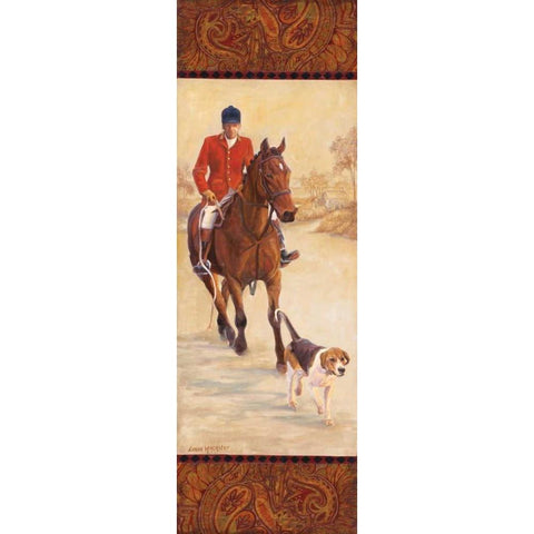 On the Hunt I Black Modern Wood Framed Art Print by Wacaster, Linda