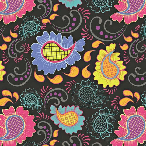 Playful Paisley II Gold Ornate Wood Framed Art Print with Double Matting by Young, Patty