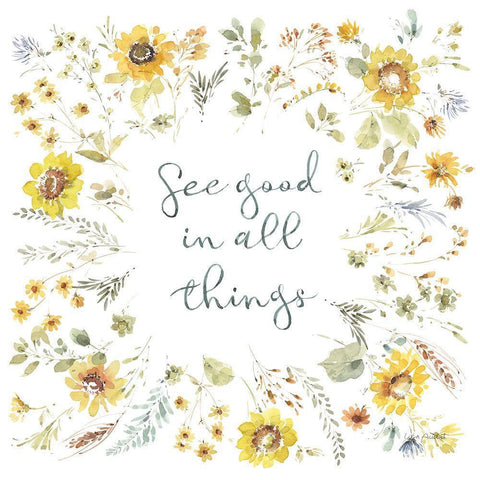 Sunflowers Forever 10 Gold Ornate Wood Framed Art Print with Double Matting by Audit, Lisa