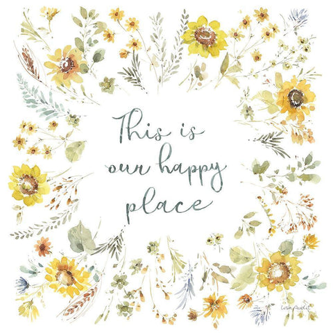 Sunflowers Forever 11 White Modern Wood Framed Art Print with Double Matting by Audit, Lisa