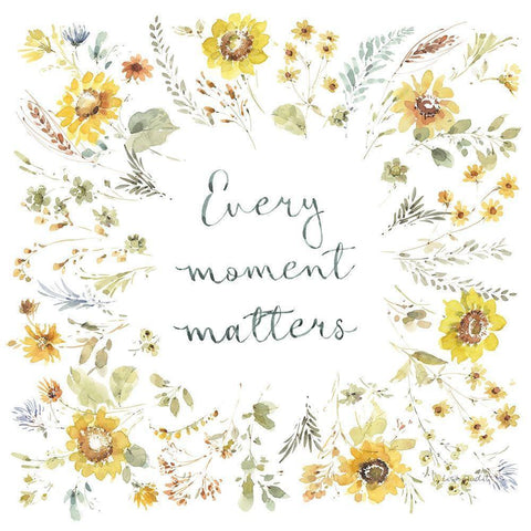 Sunflowers Forever 12 Black Modern Wood Framed Art Print with Double Matting by Audit, Lisa