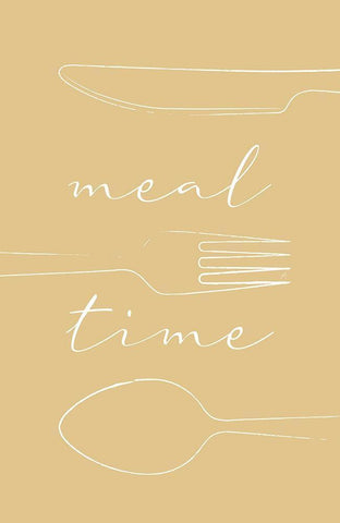 Meal Time White Modern Wood Framed Art Print with Double Matting by Aesthete