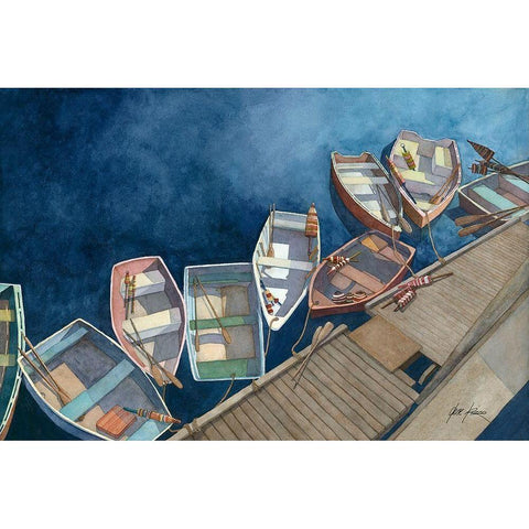 Hunky Dories Black Modern Wood Framed Art Print by Rizzo, Gene