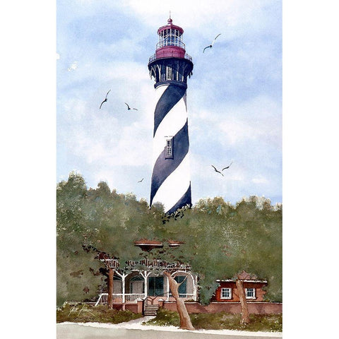 St. Augustine, Florida White Modern Wood Framed Art Print by Rizzo, Gene
