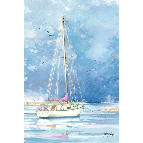 Safe Haven White Modern Wood Framed Art Print by Rizzo, Gene