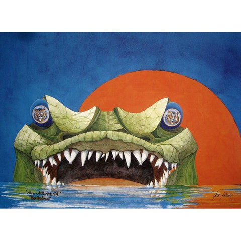 Here Kitty Kitty Black Modern Wood Framed Art Print by Rizzo, Gene