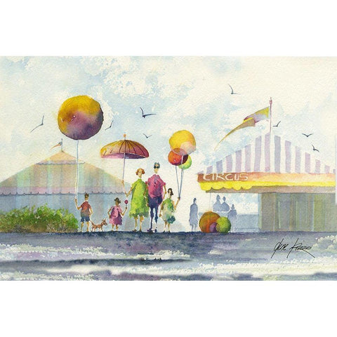 Fun People Black Modern Wood Framed Art Print by Rizzo, Gene