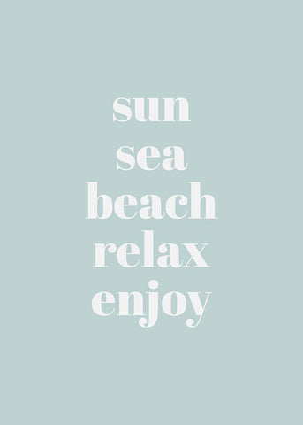 Relax-Enjoy White Modern Wood Framed Art Print with Double Matting by Mi, Suki