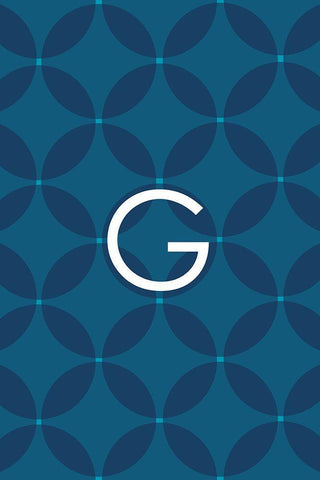 Initials Pattern G Black Ornate Wood Framed Art Print with Double Matting by Art Licensing Studio