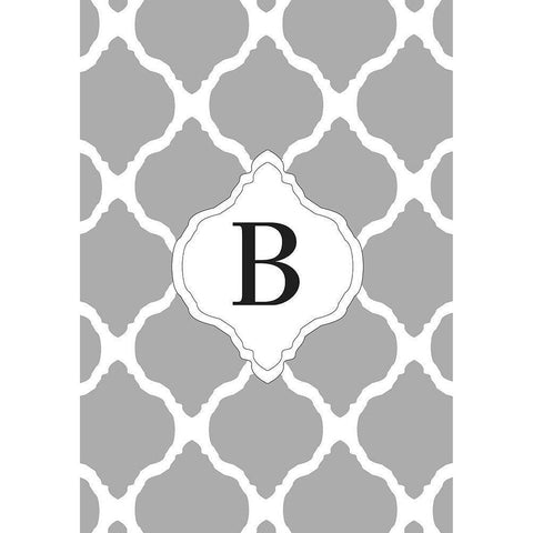 B White Modern Wood Framed Art Print by Art Licensing Studio